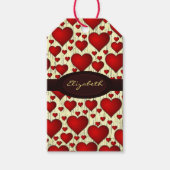 Helles Rotes Romantisches Herz Geschenkanhänger (Vorderseite)