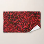 Helles rotes Rosenmuster Badhandtuch Set (Handtuch)
