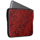 Helles rotes Rosenmuster Laptopschutzhülle (Vorne Rechts)