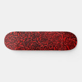 Helles rotes Rosenmuster Skateboard (Horizontal)