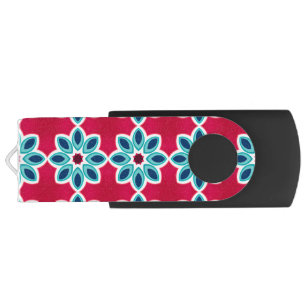 Helles, rotes und blaues, modernes geometrisches M USB Stick