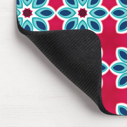 Helles, rotes und blaues Muster der modernen Geome Mousepad (Ecke)