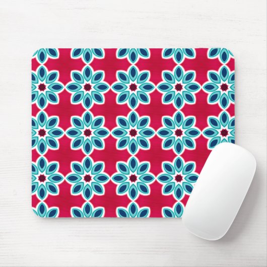 Helles, rotes und blaues Muster der modernen Geome Mousepad (Mit Mouse)
