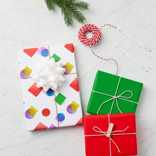 Helles rotes und grünes Papier