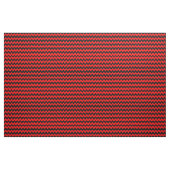 Helles rotes und schwarzes Zickzack Muster Stoff (Fat Quarter (45,7 x 55,9 cm))