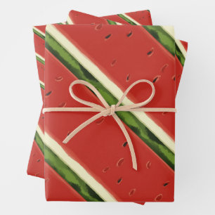 Helles Rotes Wasser Wassermelone Set Geschenkpapier Set