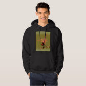 Helles Rotviolett Dropwing isoliert auf grüner Far Hoodie (Vorne ganz)