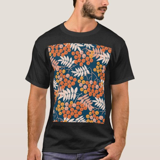 Helles Rowanberry Herbst Nahtloses Design T-Shirt (Vorderseite)