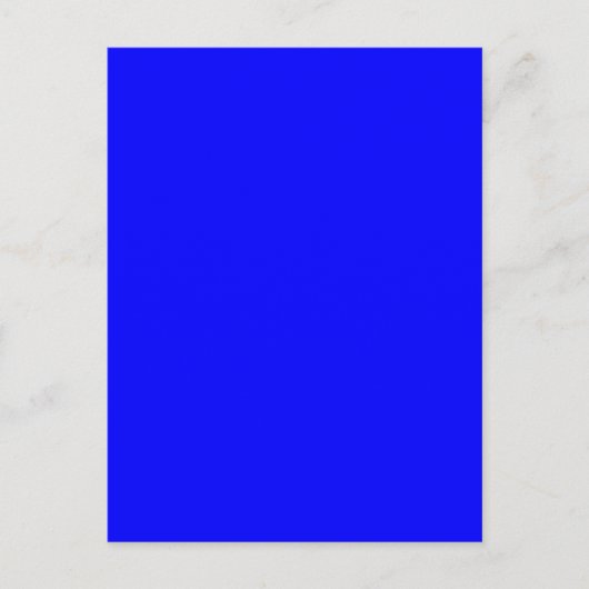 Helles Royal Blue Solid Trend - Hintergrund Postkarte (Vorderseite)