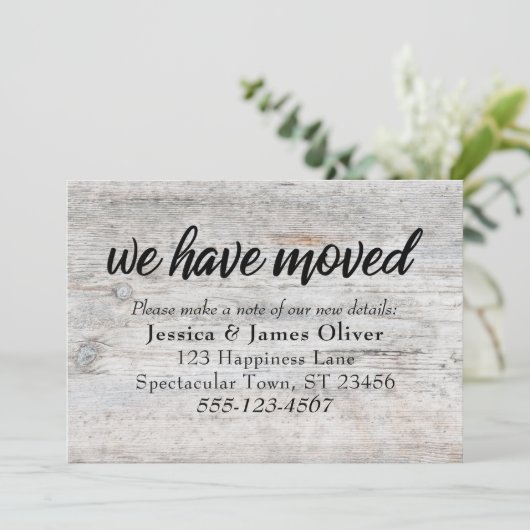 Helles rustikales Holz "Wir haben uns bewegt" Beil (Stehend Vorderseite)