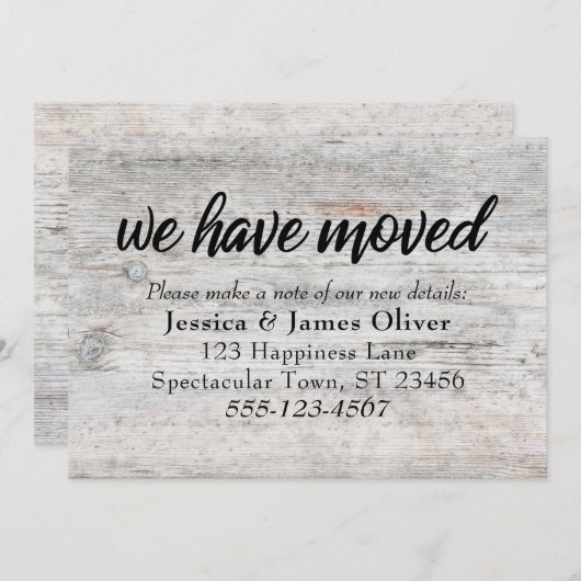 Helles rustikales Holz "Wir haben uns bewegt" Beil (Vorne/Hinten)