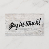 Helles rustikales Holz "Wir haben uns bewegt" Beil Begleitkarte (Rückseite)