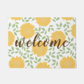 Helles rustikales Sonnenblumenmuster - Willkommen Fußmatte (Vorderseite)