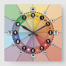 Helles Schulprogramm Uhr für Kinder (Platz)