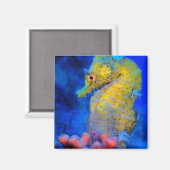 Helles Seepferd | Hippocampus Magnet (Vorderseite/Rückseite)