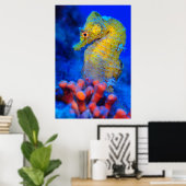 Helles Seepferd | Hippocampus Poster (Heimbüro)