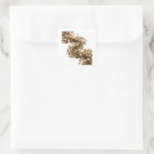 Helles Silber GOLDEN RAIN Quadratischer Aufkleber (Tasche)