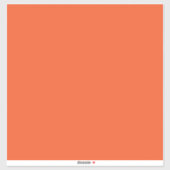 Helles Solid Orange Hintergrund Aufkleber (Blatt)
