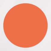 Helles Solid Orange Hintergrund Etiketten (Design 1)