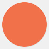 Helles Solid Orange Hintergrund Runder Aufkleber (Vorderseite)