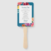 Helles Sommer farbenfrohe blumenreiche Hochzeitspr Fächer (Rückseite)