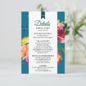 Helles Sommer farbenfrohe Hochzeitsdetails Einschl Begleitkarte (Stehend Vorderseite)