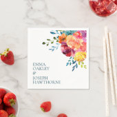 Helles Sommer farbenfrohe Hochzeitspapier Napkin Serviette (Beispiel)
