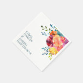 Helles Sommer farbenfrohe Hochzeitspapier Napkin Serviette (Ecke)