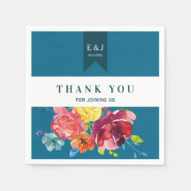 Helles Sommer farbenfrohe Hochzeitspapier Napkin