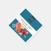 Helles Sommer farbenfrohe Hochzeitspapier Napkin Serviette (Ecke)