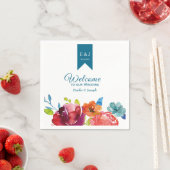 Helles Sommer farbenfrohe Hochzeitspapier Napkin Serviette (Beispiel)