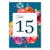 Helles Sommer Hochzeitsplatz Tischnummer Zeichen (Vorderseite)