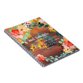 Helles Sommerblumen-Monogramm Ruhenotizbuch Notizblock (Rechte Seite)