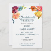 Helles Sommerfarbenwochenende in Bridal Einladung (Vorderseite)