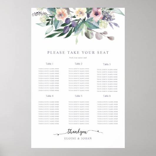 Helles sommerliches Aquarelldesign Poster (Vorne)