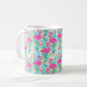 Helles Sommermuster mit Flamingo, Herz, Eis Kaffeetasse (Vorderseite Links)