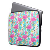 Helles Sommermuster mit Flamingo, Herz, Eis Laptopschutzhülle (Vorderseite Links)