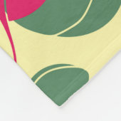 Helles Sommermuster mit Kirschen. Illustr Fleecedecke (Ecke)