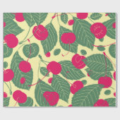 Helles Sommermuster mit Kirschen. Illustr Geschenkpapier (Flach)