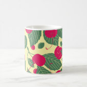 Helles Sommermuster mit Kirschen. Illustr Kaffeetasse (Mittel)