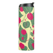 Helles Sommermuster mit Kirschen. Illustr Thermosbecher (Nach links gedreht)