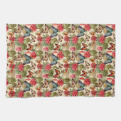 Helles Sommermuster mit Schmetterlingen und Kaktee Geschirrtuch (Horizontal)