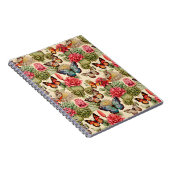 Helles Sommermuster mit Schmetterlingen und Kaktee Notizblock (Rechte Seite)