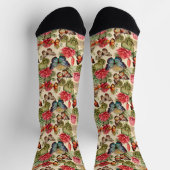 Helles Sommermuster mit Schmetterlingen und Kaktee Socken (Oben)
