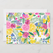 Helles sommerrosa Brautparty Einladung (Rückseite)