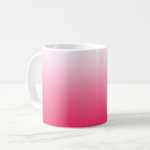 Helles Sommerrot und weißer Farbverlauf Ombre Kaffeetasse