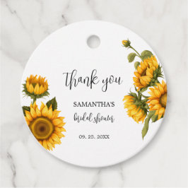 Helles Sonnenblumen Brautparty Geschenkanhänger