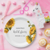 Helles Sonnenblumen Brautparty Pappteller (Party)