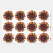 Helles Sonnenblumendesign Geschenkpapier Set (Vorderseite 3)