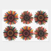 Helles Sonnenblumendesign Geschenkpapier Set (Vorderseite 2)